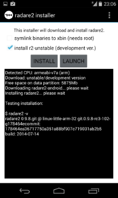 Обновление radare2 на телефоне Android